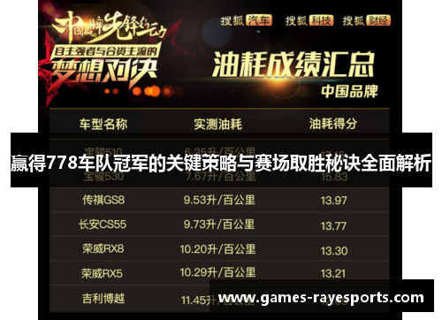 赢得778车队冠军的关键策略与赛场取胜秘诀全面解析 赢得778车队冠军的关键策略与赛场取胜秘诀全面解析
